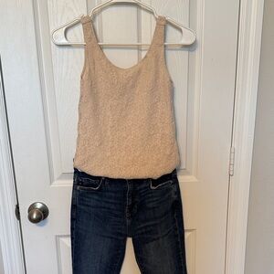 Only Hearts Ivory Lace-Trim Tank AG jeans available in my closet too 🛍️